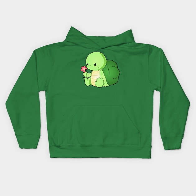 Kawaii Turtle Kids Hoodie by LyddieDoodles